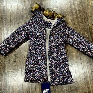 Girls’ Size 8 Lands’ End Winter Coat